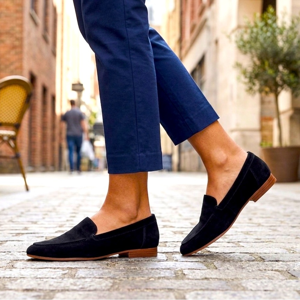 Aldo Women’s Joeya Slip On Black Suede Loafers Size 9